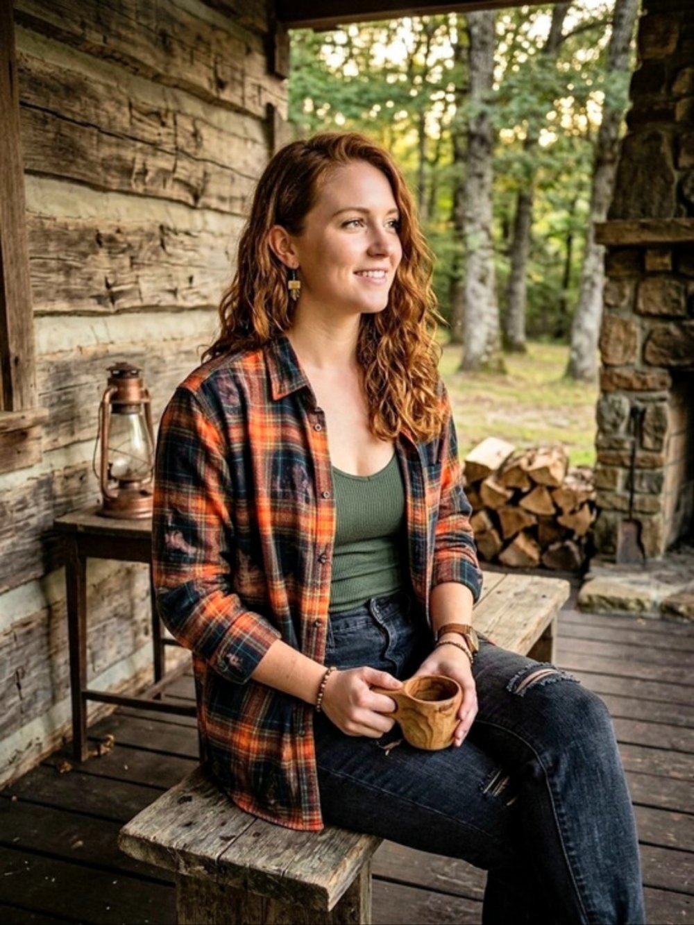 FlannelGo Women's Wildlife Adventure Flannel Plaid Shirt